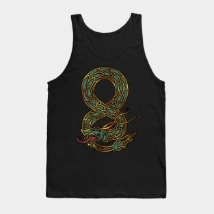 Guardian of the Norse Depths: Viking Monster Jormungandr the World Serpent Design Tank Top